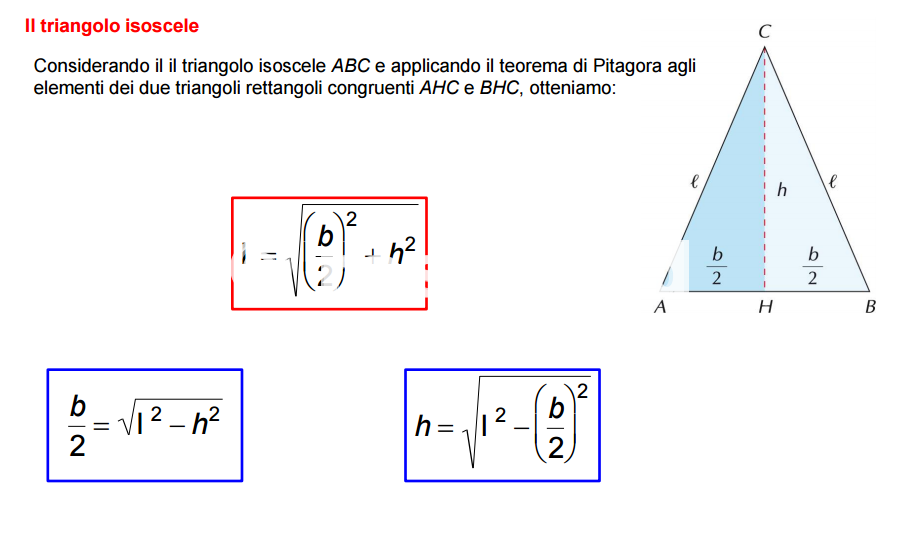 Teorema Di Pitagora Triangolo Isoscele